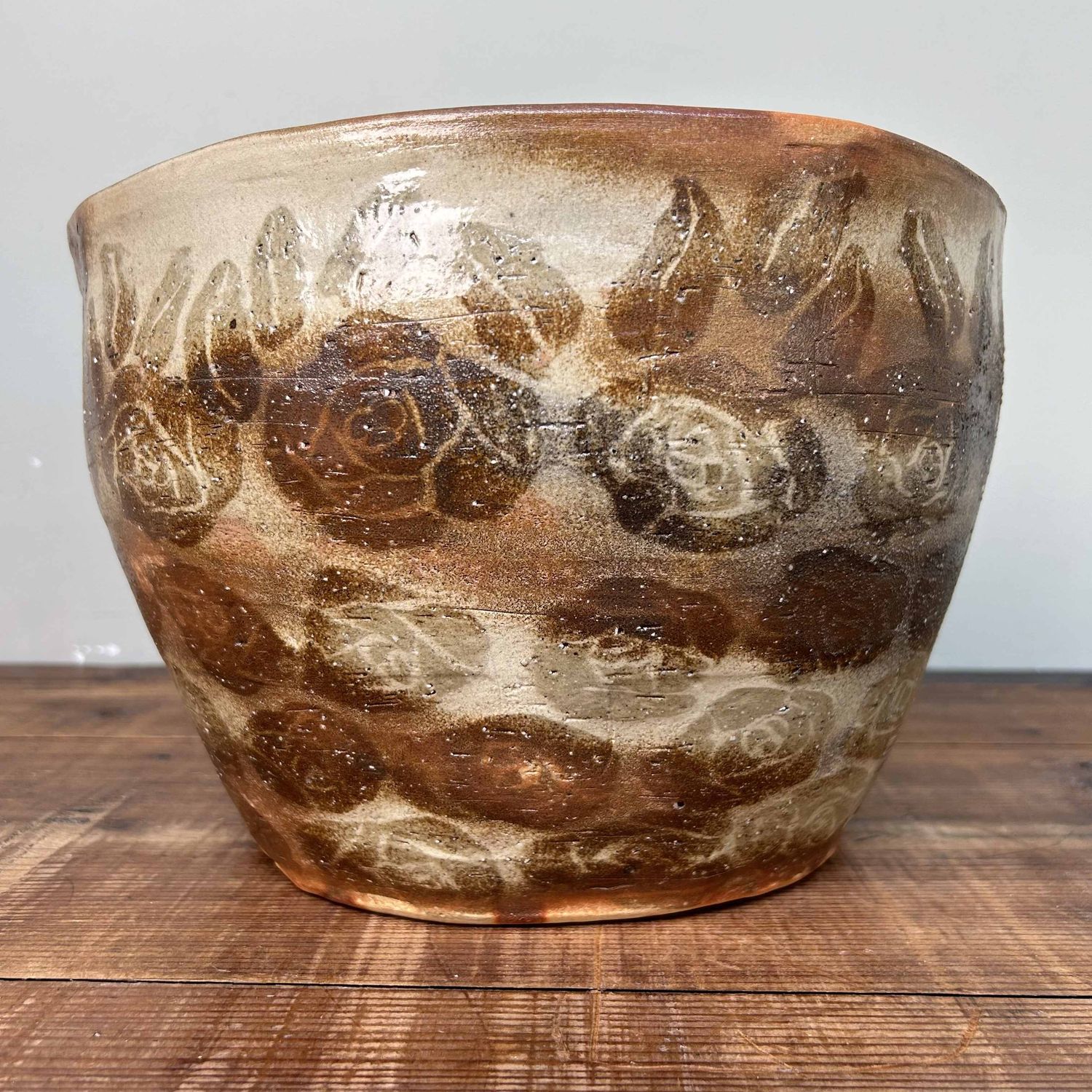 Organic Earthenware Ikebana Plant Stand, Shôwa period.