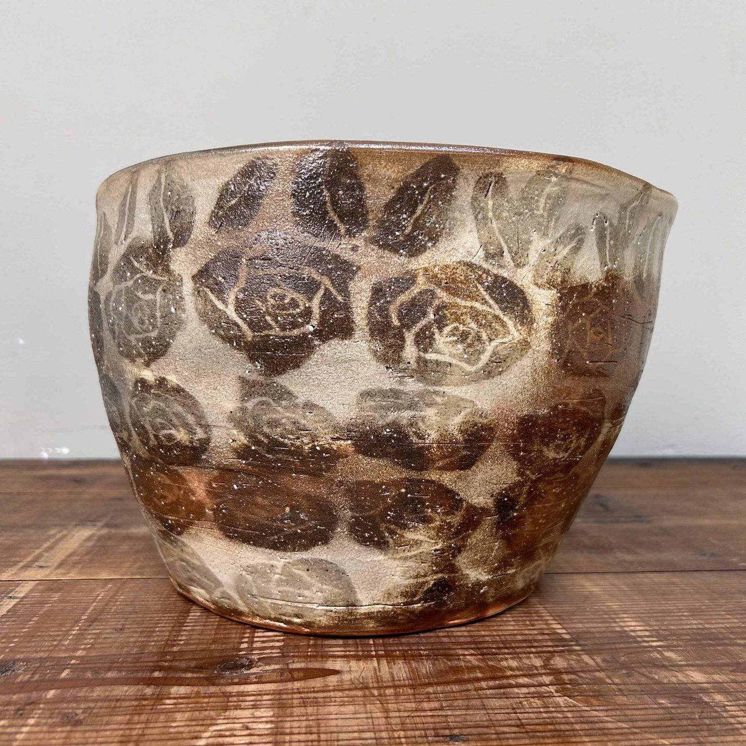 Organic Earthenware Ikebana Plant Stand, Shôwa period.