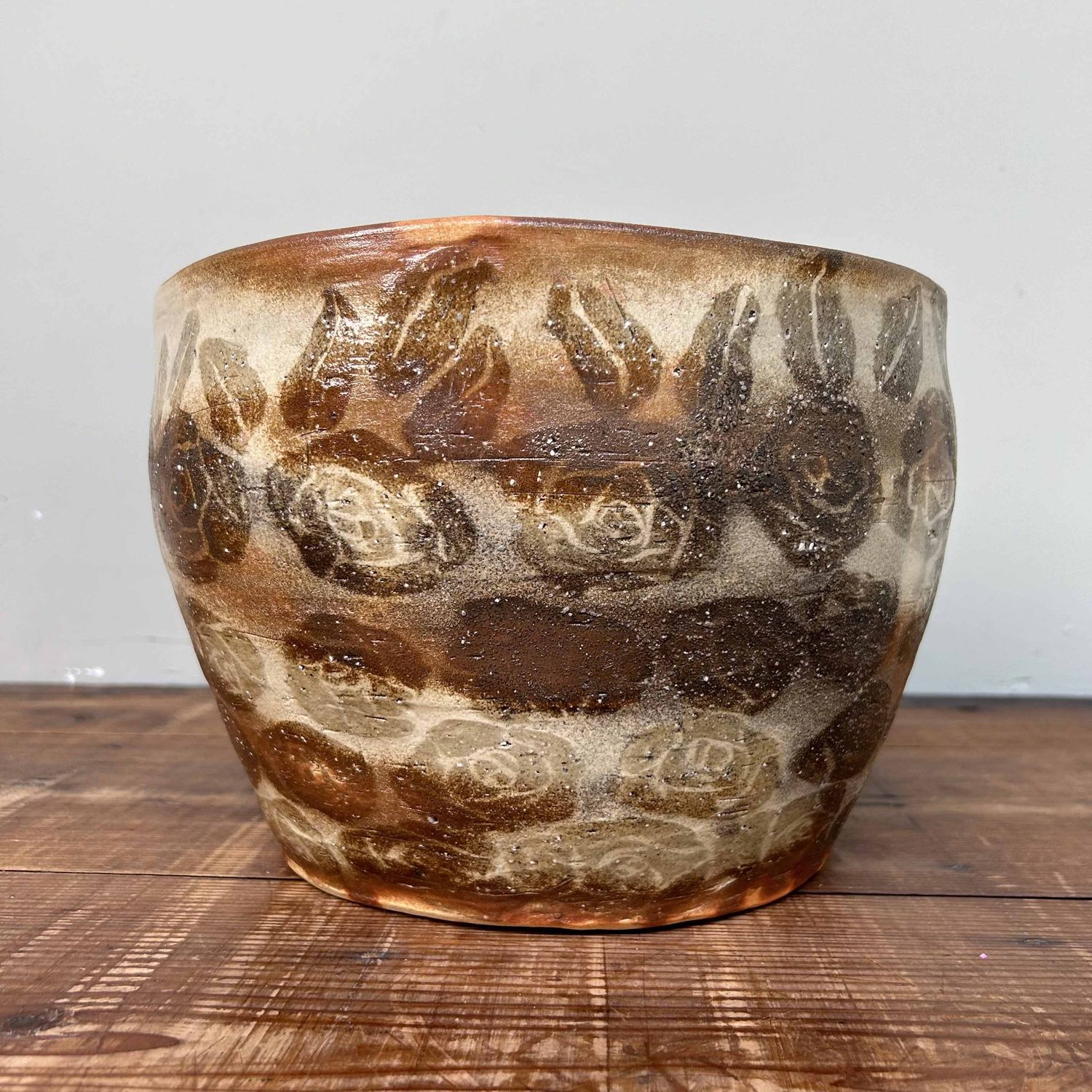 Organic Earthenware Ikebana Plant Stand, Shôwa period.