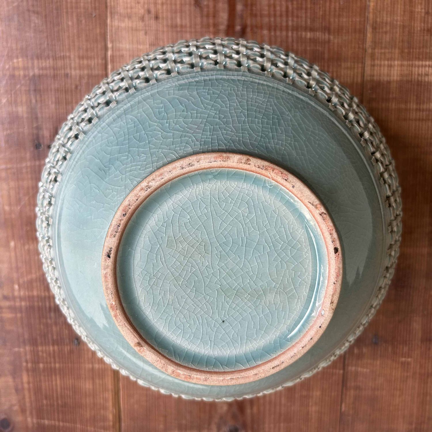 Tsuyoshi Celadon Ikebana Bloemenvaas, Shôwa-periode, Japan.