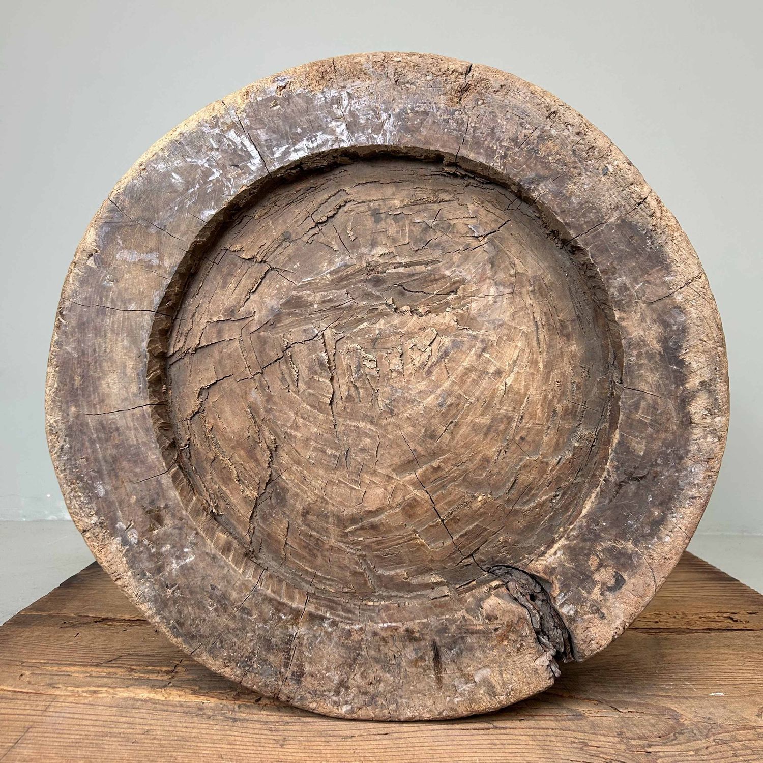 Japanese Mochi-Tsuki Usu, Antique Rice Mortar, late Meiji period.