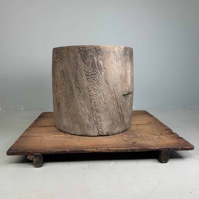 Japanse Mochi-Tsuki Usu, Antieke Rijstvijzel, late Meiji-periode.