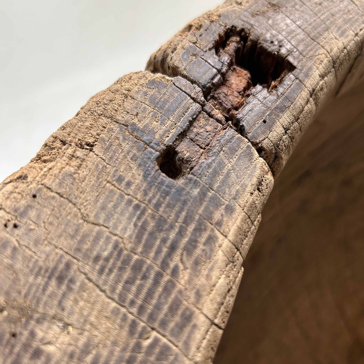 Japanese Mochi-Tsuki Usu, Antique Rice Mortar, late Meiji period.