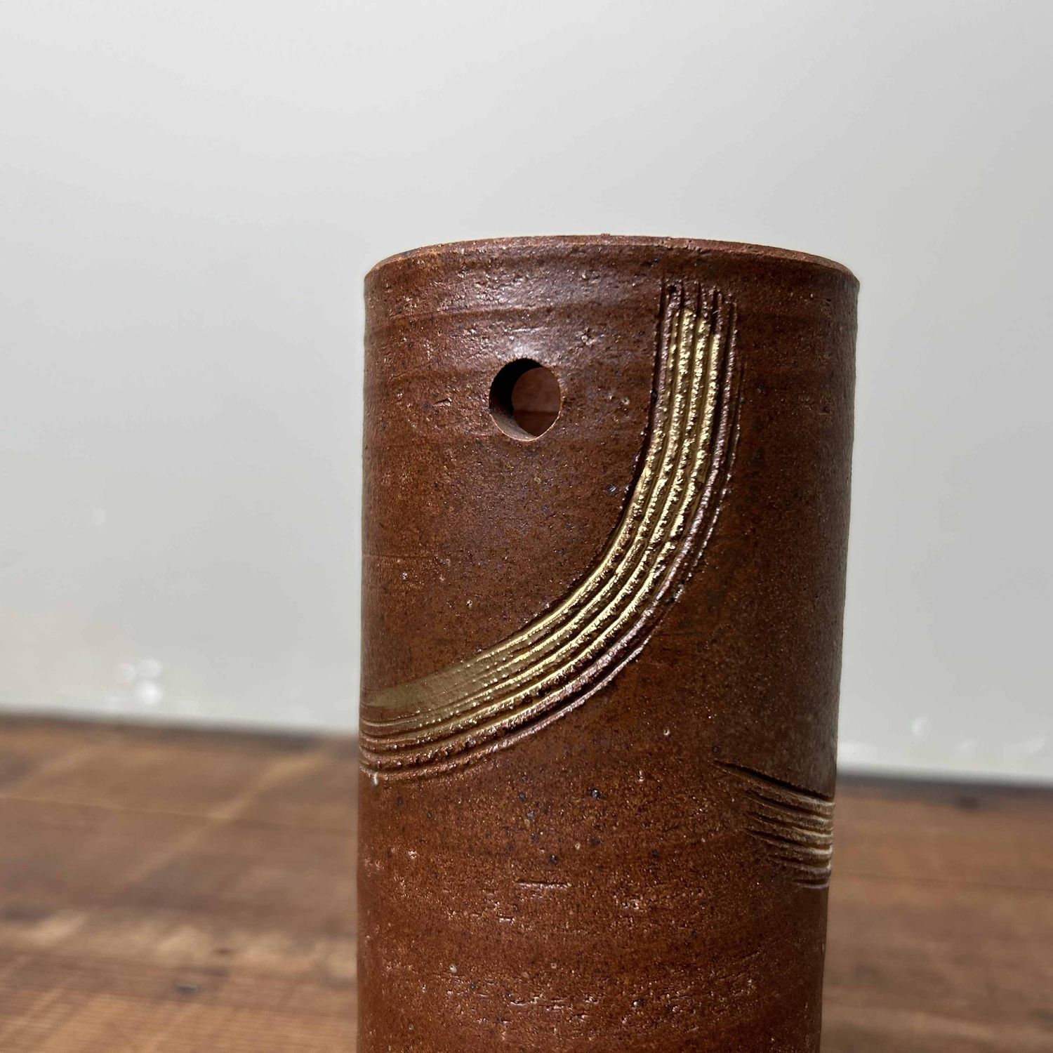Kotobuki 寿 Yaki, Ikebana Bloemenvaas, Shōwa-periode, Japan.