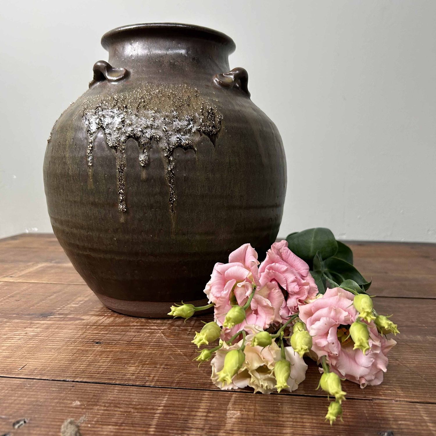 Ikebana Flower Vase, Tanba Ware (丹波焼), Shōwa Era, Japan.