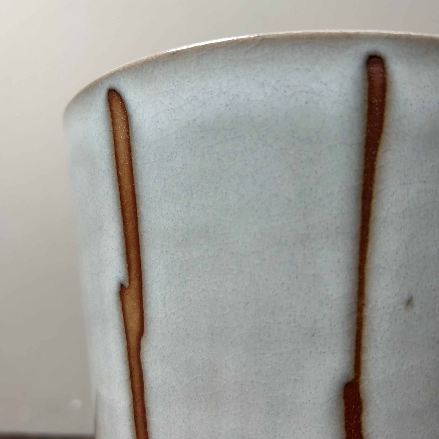 Ceramic Vintage Ikebana Flower Vase, Hagi Ware, Japan.