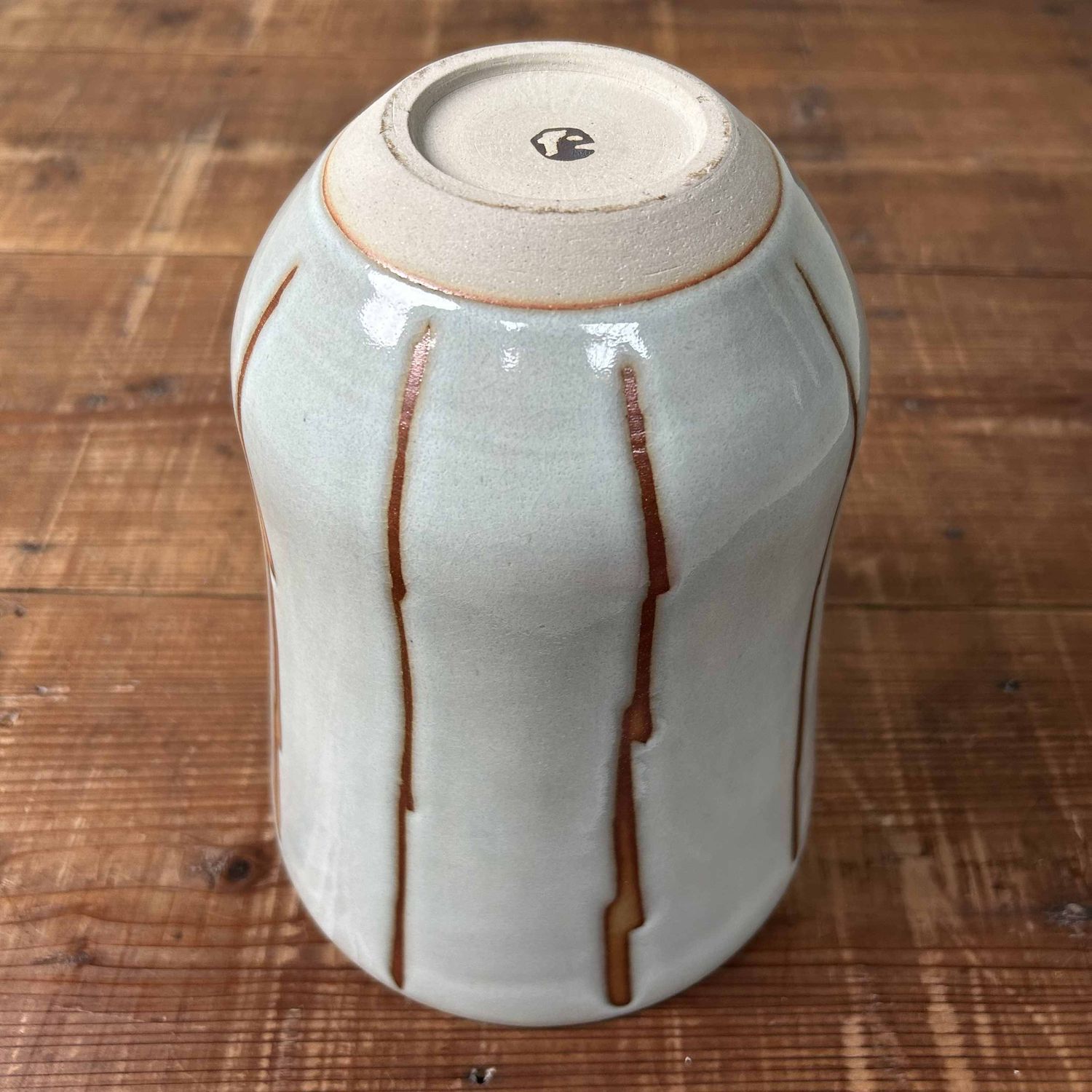 Ceramic Vintage Ikebana Flower Vase, Hagi Ware, Japan.