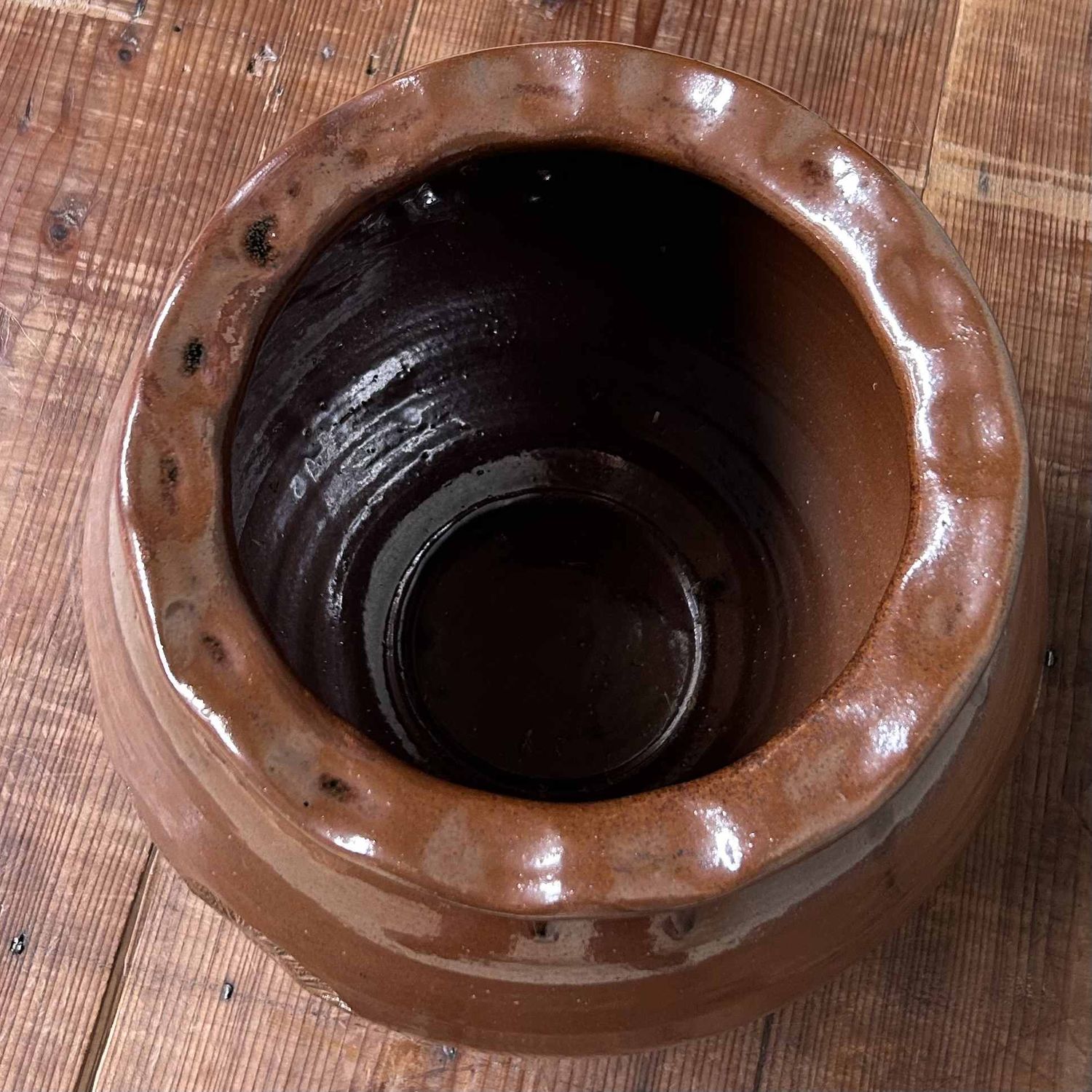 Earthenware Ikebana Flower Vase, Kasama Yaki, Shōwa Period.