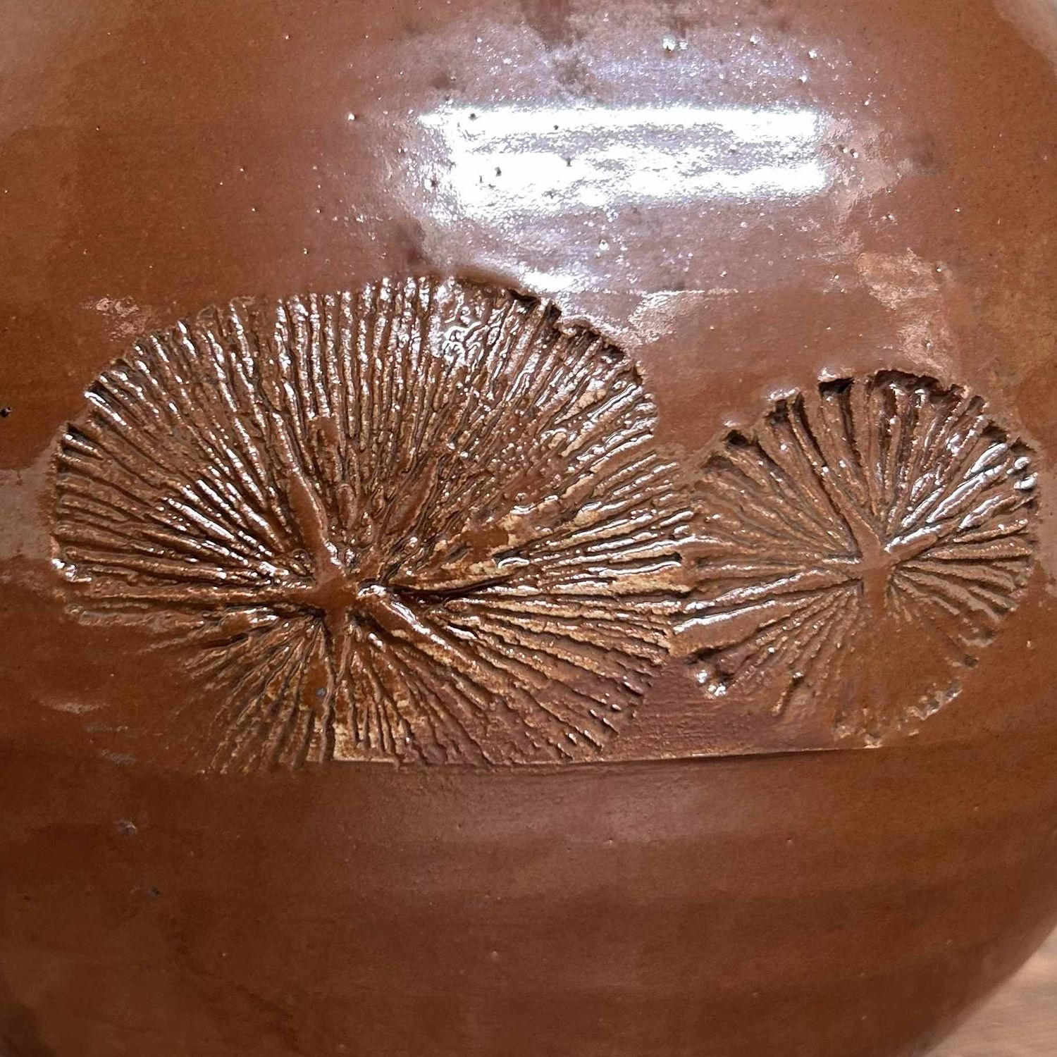 Earthenware Ikebana Flower Vase, Kasama Yaki, Shōwa Period.