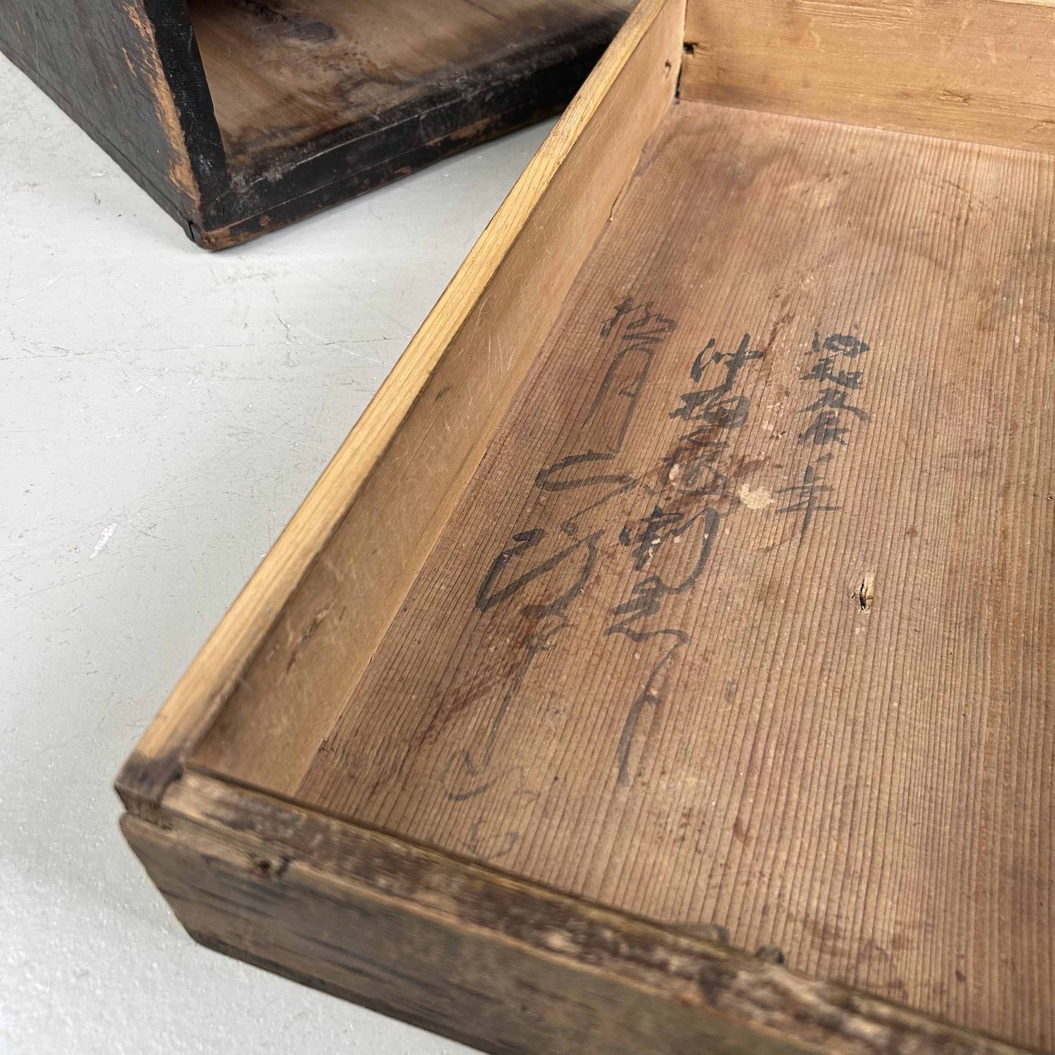 Antique Wooden Zenibako Temple Offering Box, Meiji Period, Japan.
