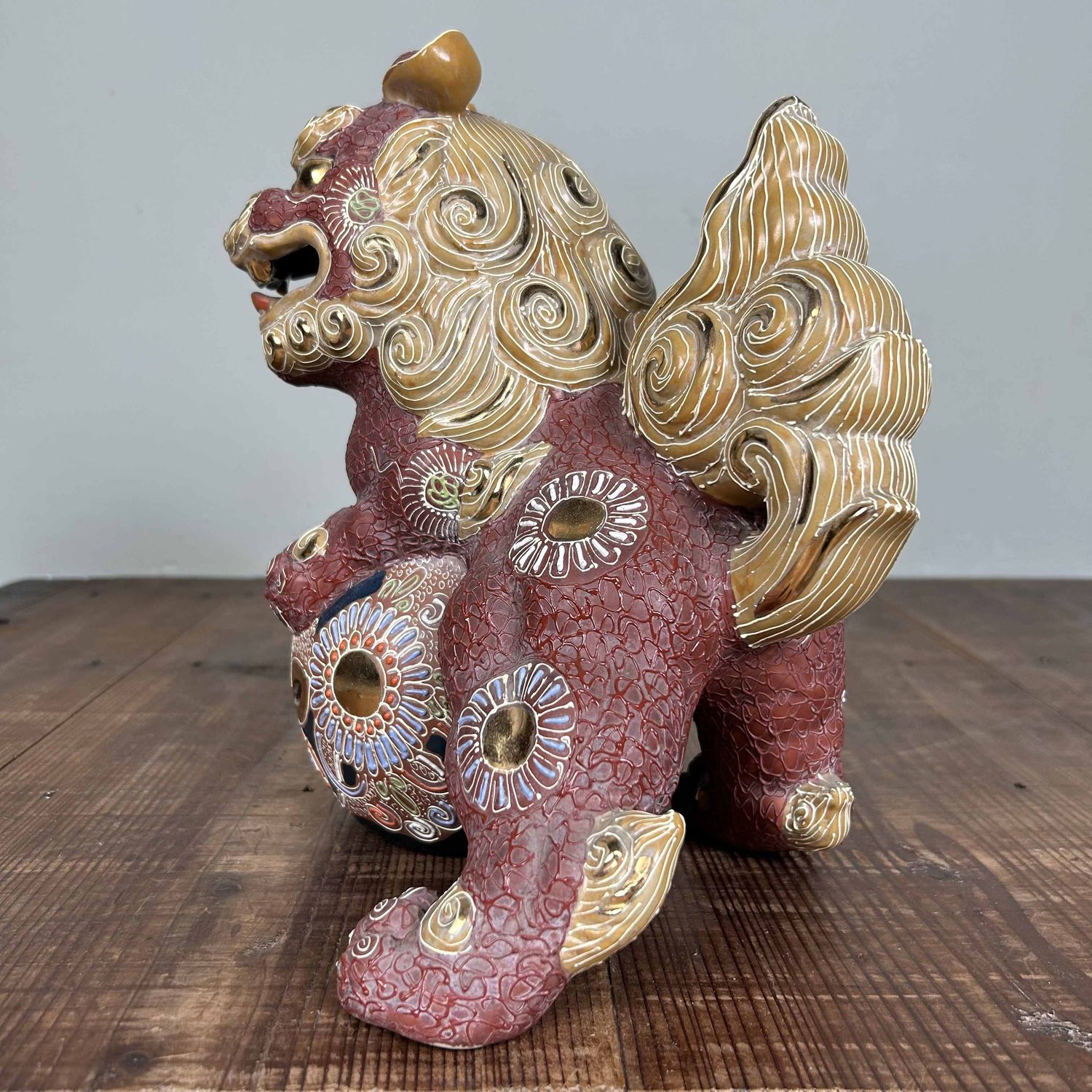 Japanse Shishi (獅子) Leeuw - Kutani-ware, Shōwa-periode.