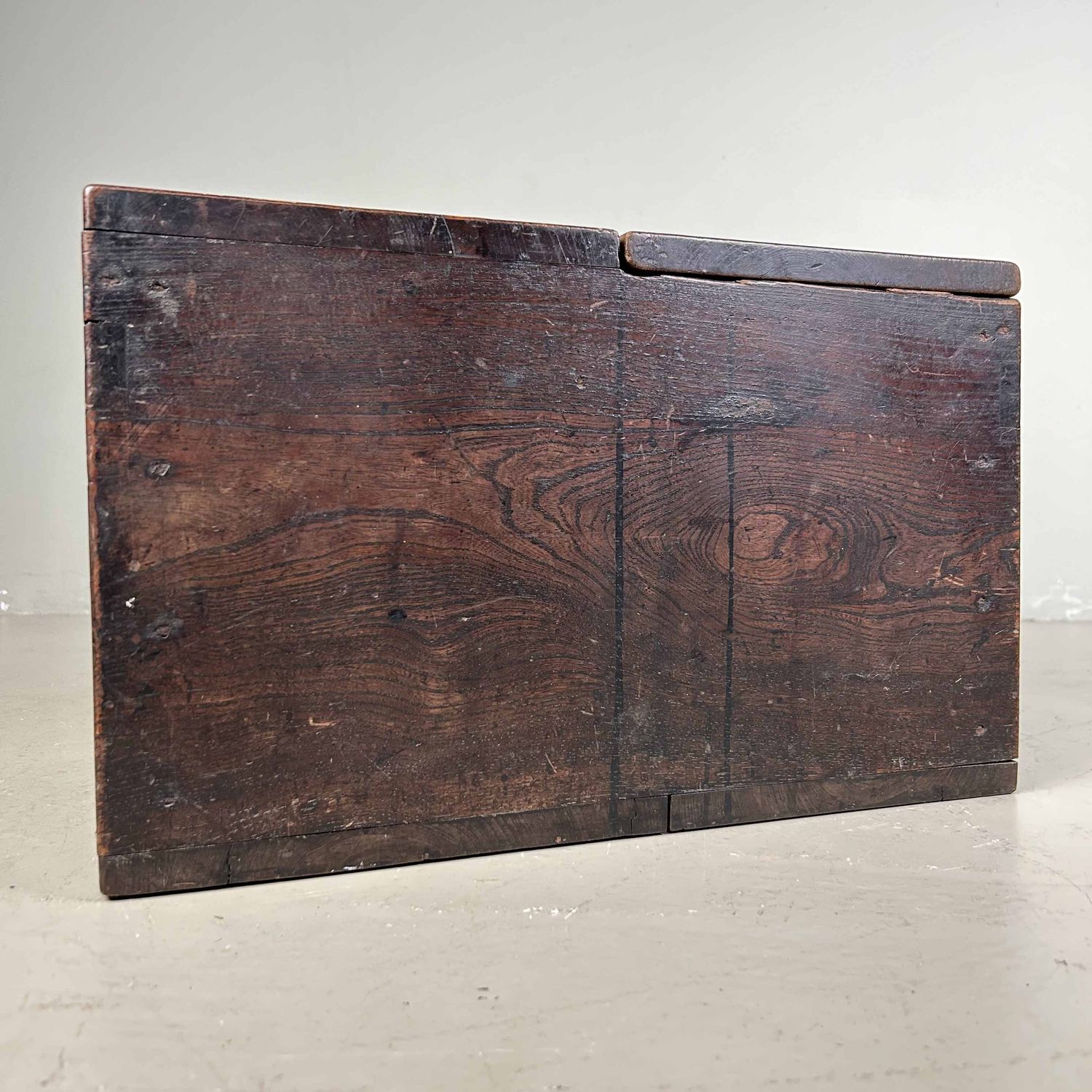 Antique Wooden Zenibako Temple Offering Box, Meiji Period, Japan.