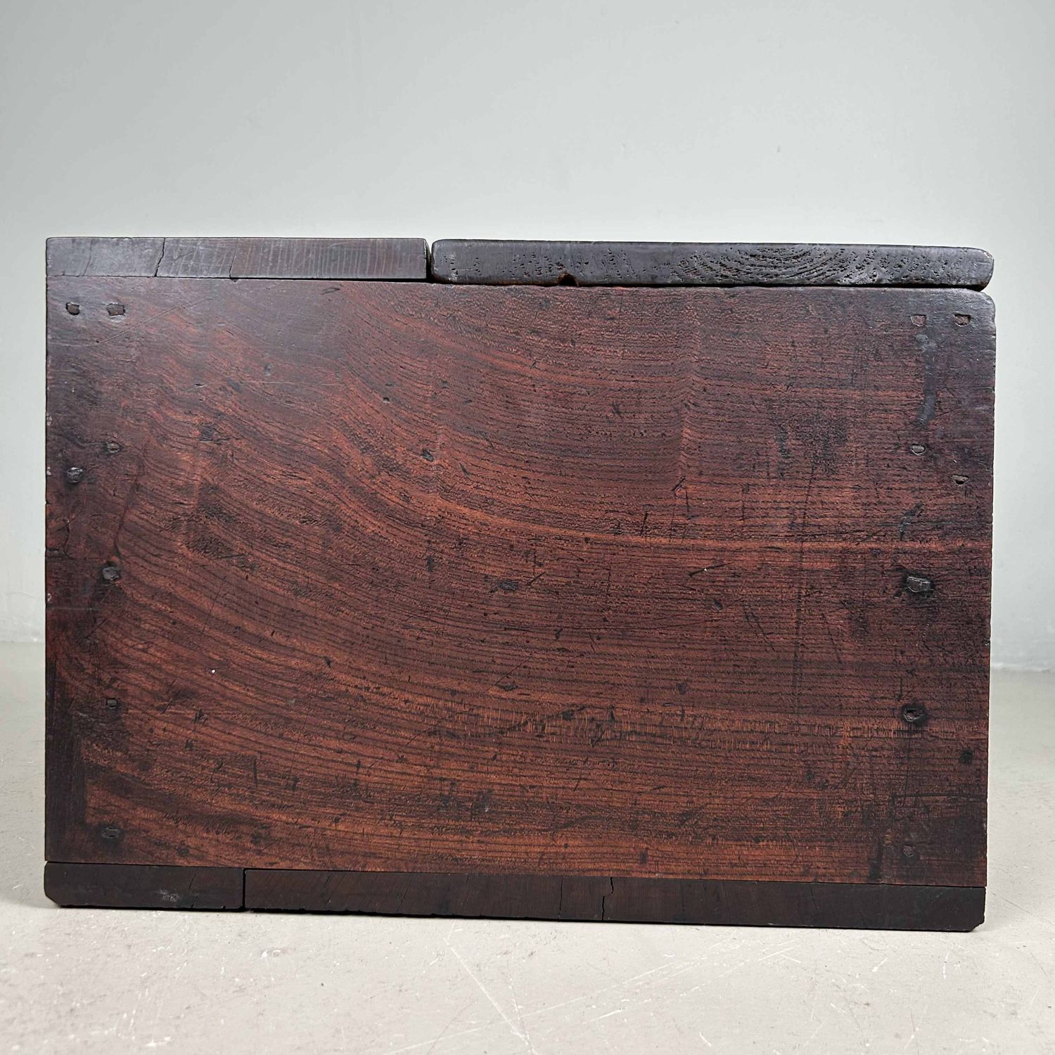 Antique Wooden Zenibako Temple Offering Box, Meiji Period, Japan.