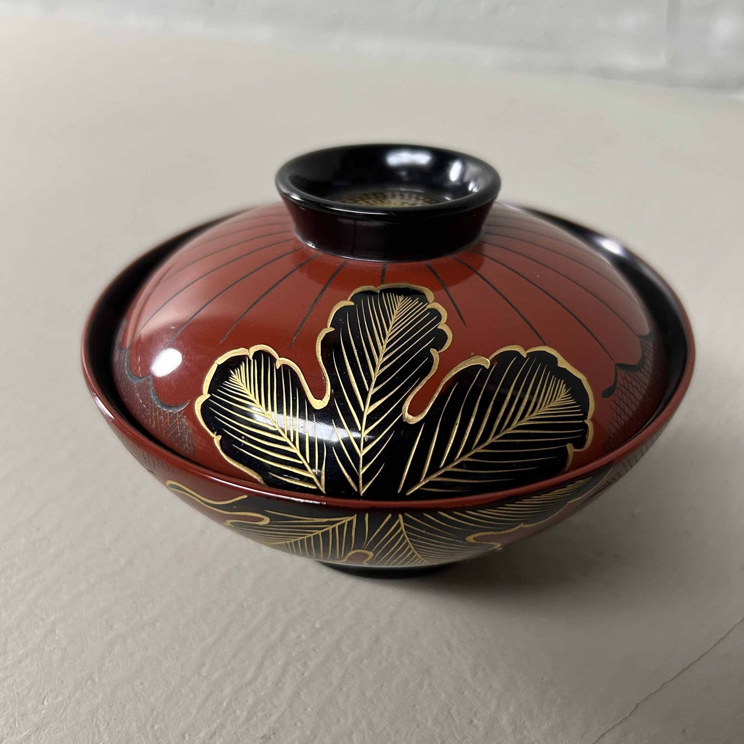 Authentic Set (10) of Wajima-Nuri Owan Serving Bowls, Shōwa Period, Japan.