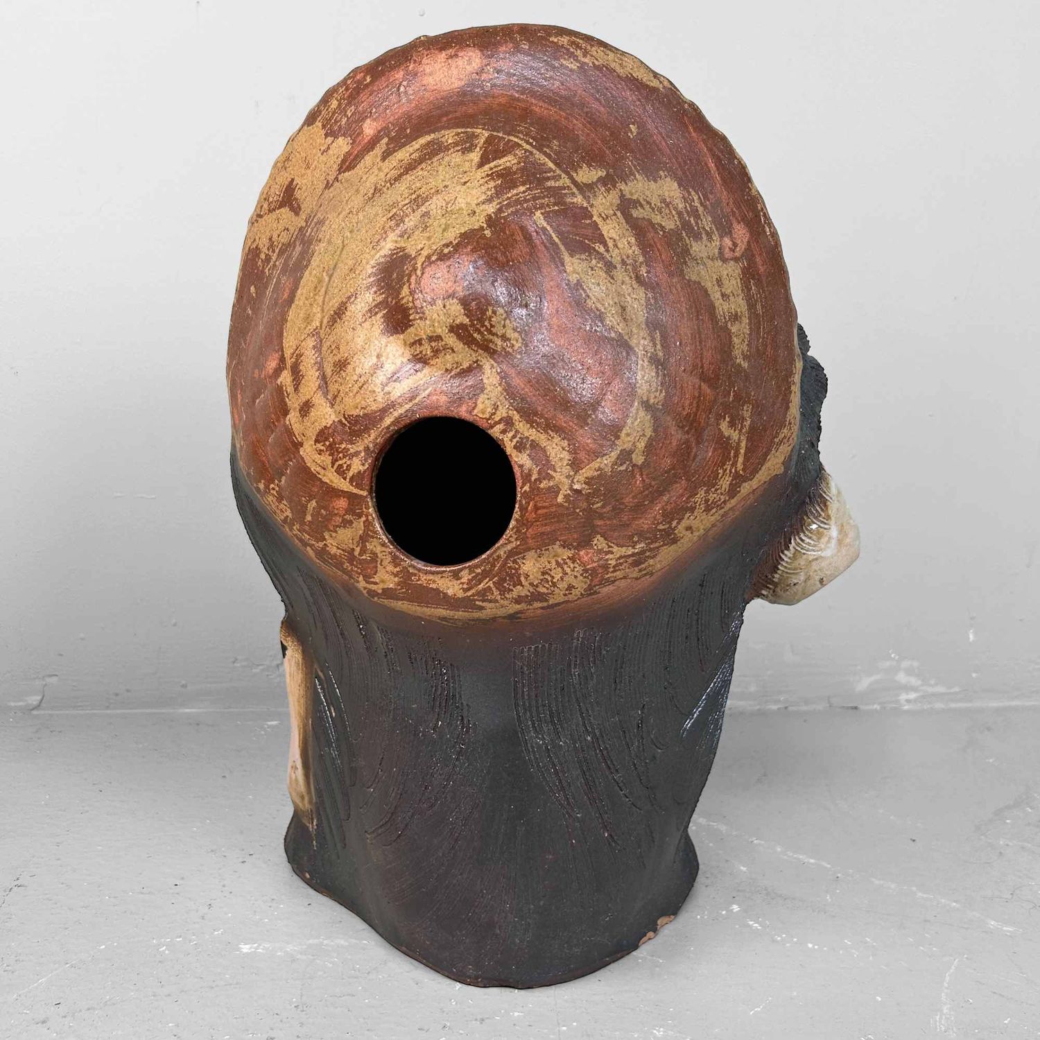 Large Decorative Tanuki 狸 Statue, Shigaraki Pottery, Shōwa Period, Japan.