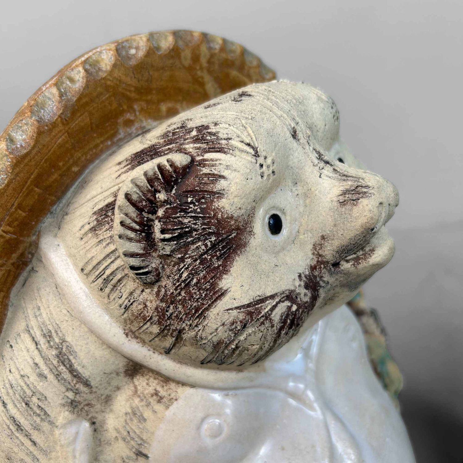 Decorative Tanuki 狸 Statue, Shigaraki Pottery, Shōwa Period, Japan.