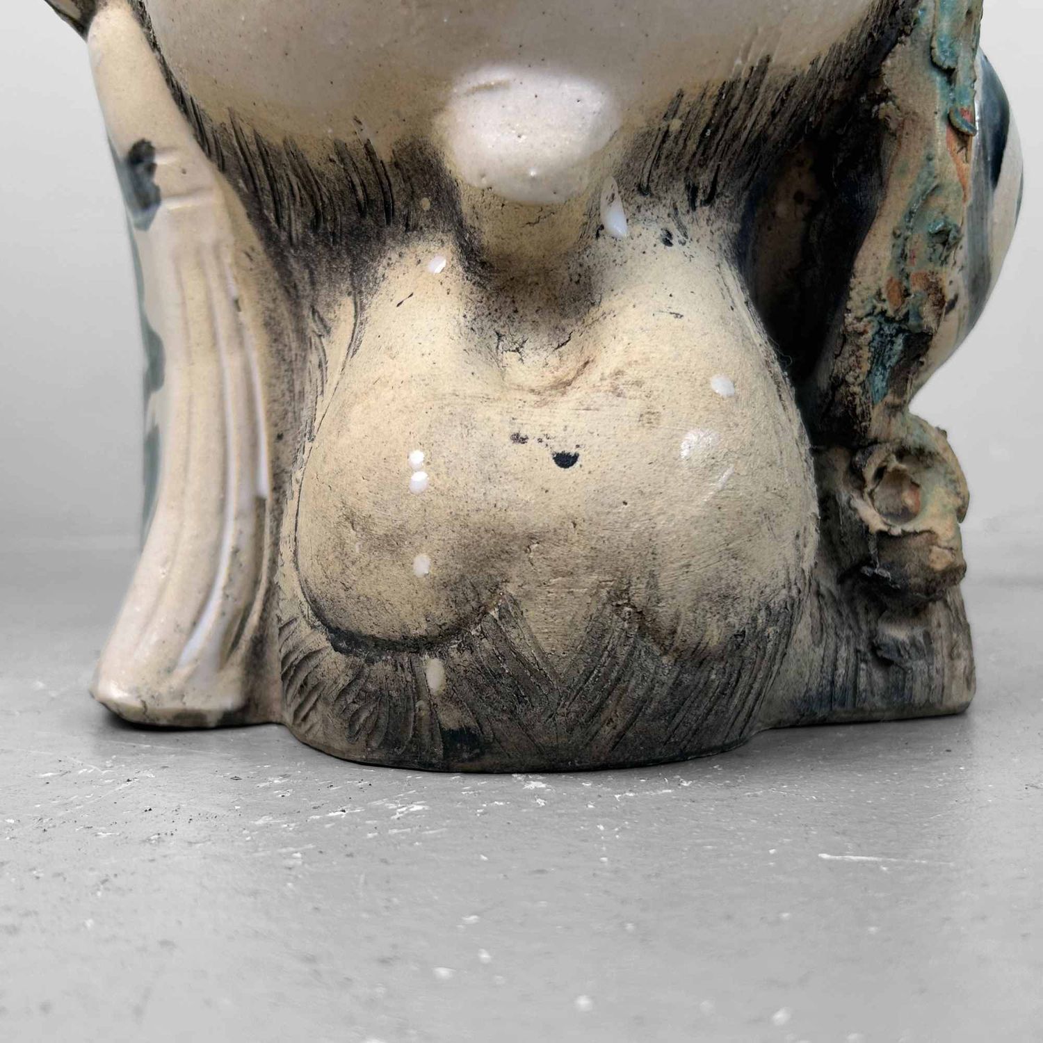 Decorative Tanuki 狸 Statue, Shigaraki Pottery, Shōwa Period, Japan.