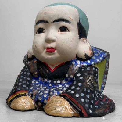 Decorative Fukusuke 福助 Statue, Shōwa Period, Japan.