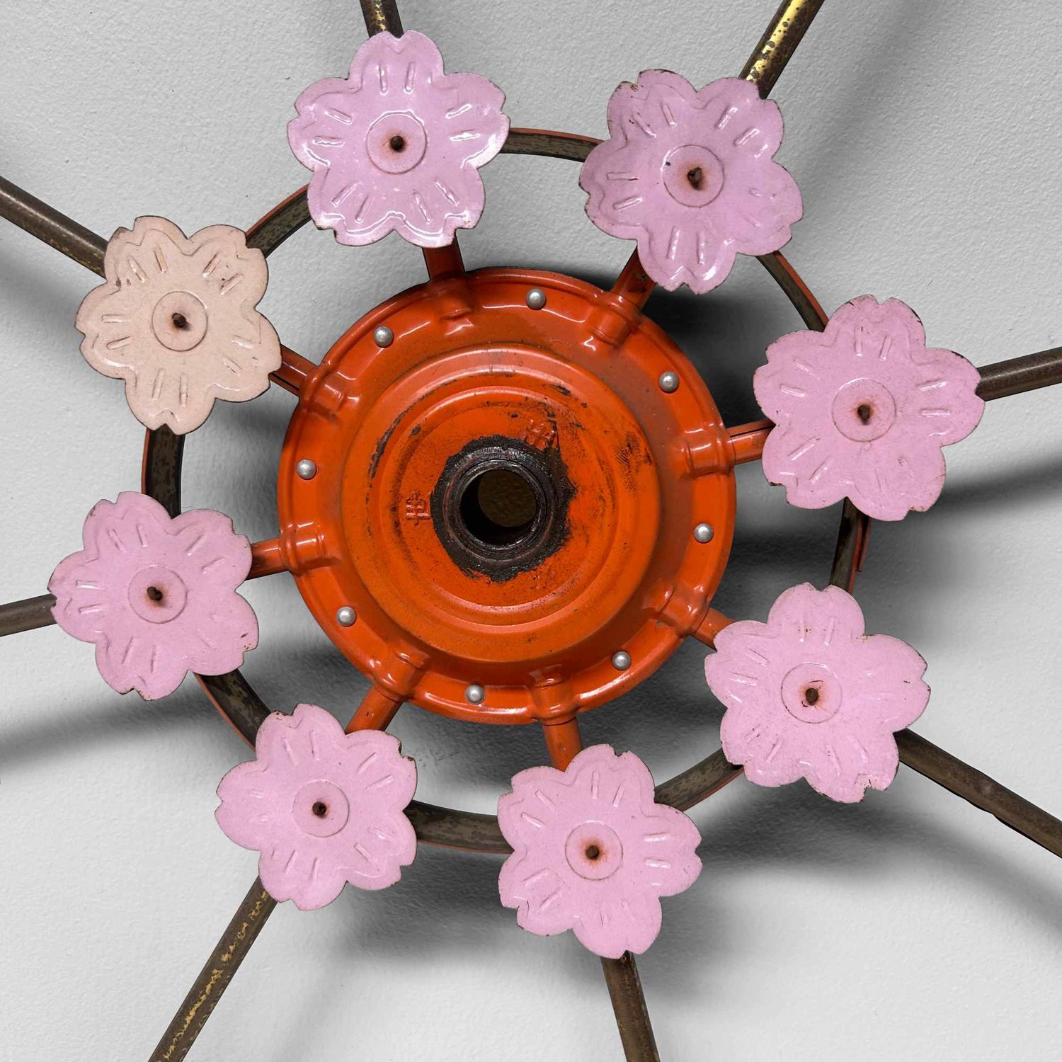 Set of Decorative Vintage Spinning Wheels Koinobori Matsuri, Japan.