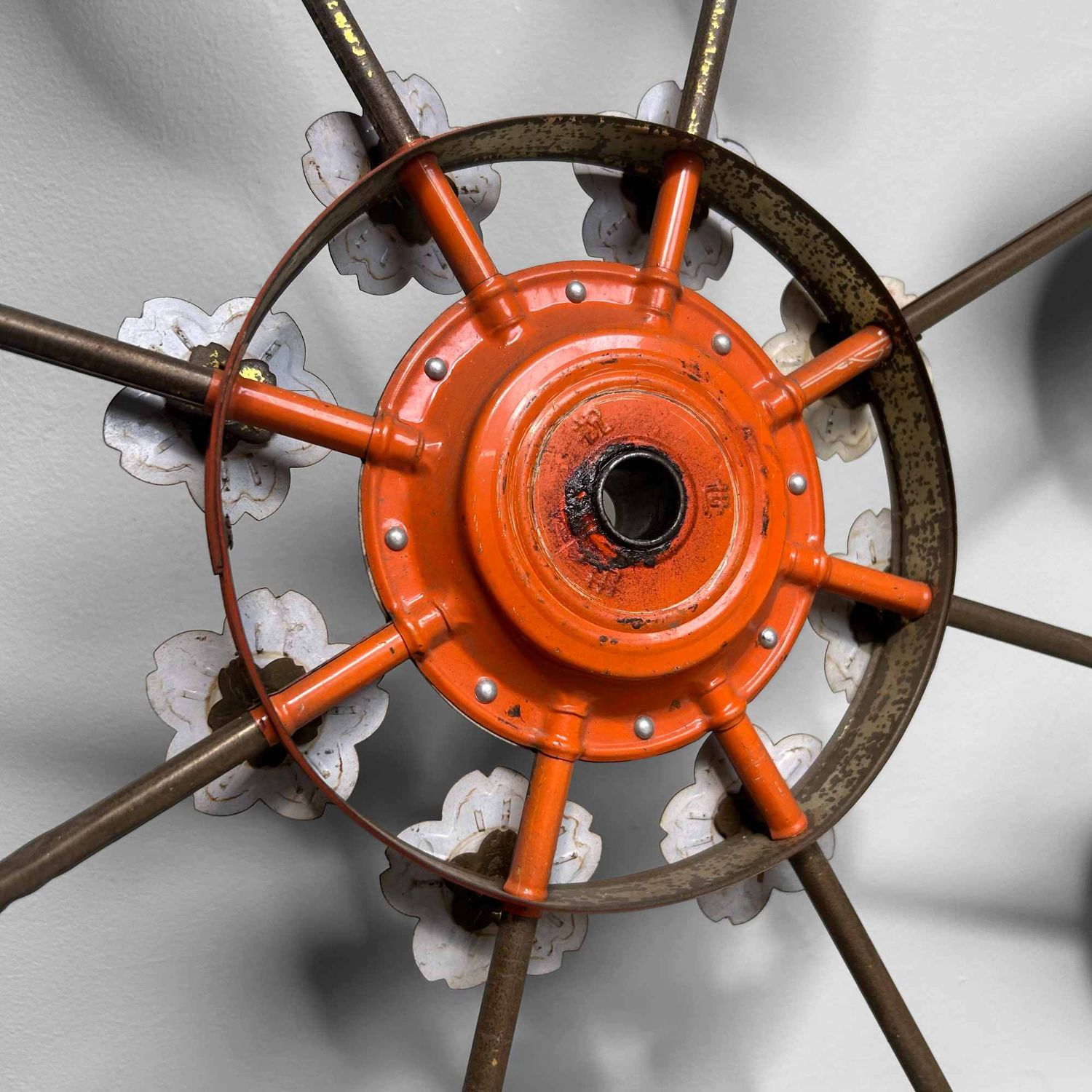 Set of Decorative Vintage Spinning Wheels Koinobori Matsuri, Japan.