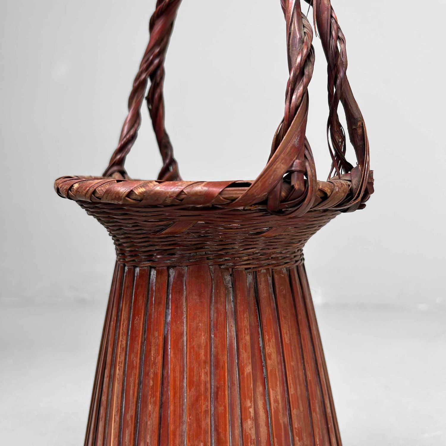 Handgevlochten Ikebana 生け花 Bloemenmand, jaren '50, Japan.