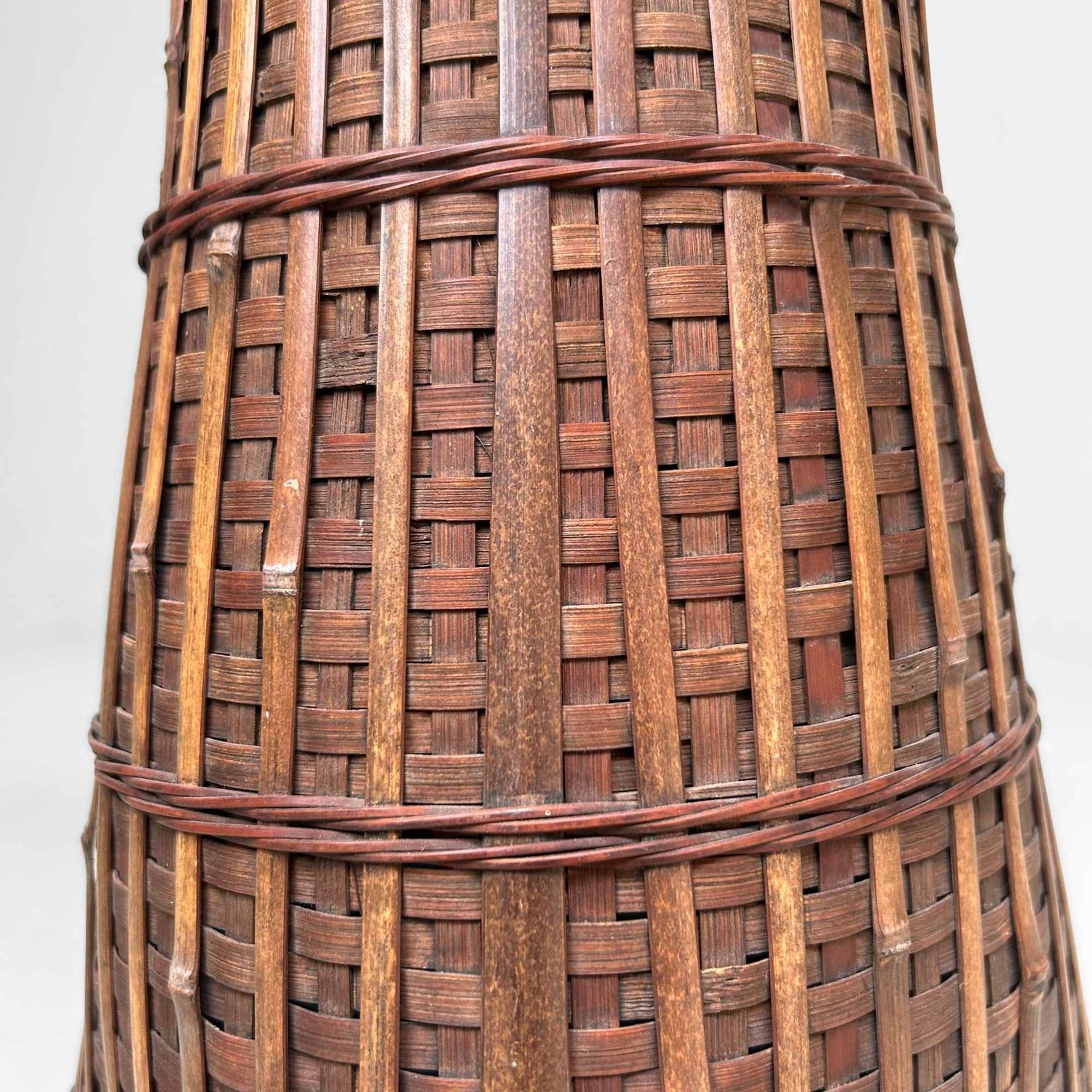 Handgevlochten Ikebana 生け花 Bloemenmand, jaren '50, Japan.