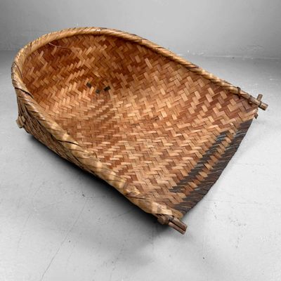 Japanese Furuimi, Woven Harvest Basket, Shōwa Period.