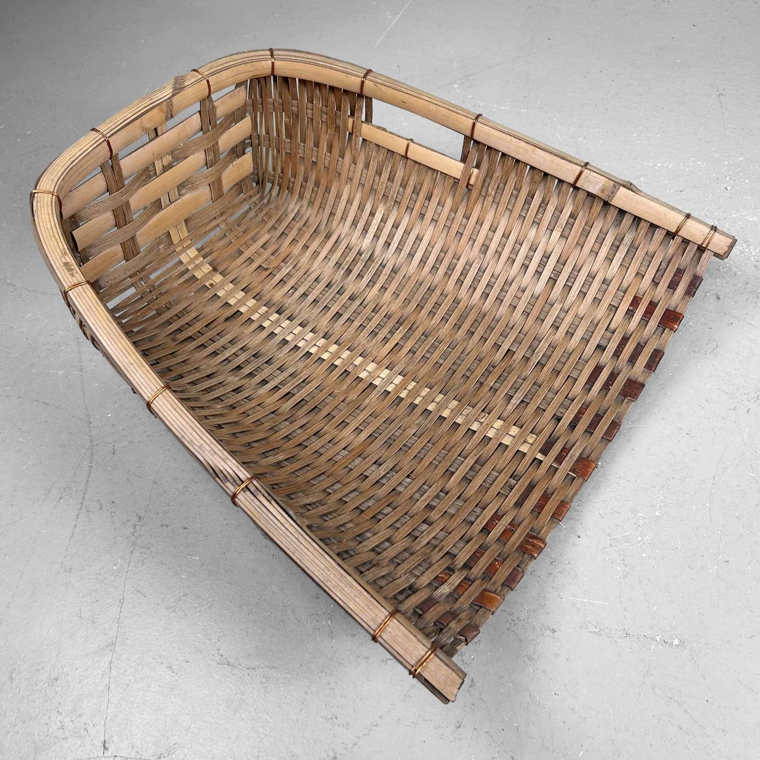 Japanese Furuimi, Woven Harvest Basket, Shōwa Period.