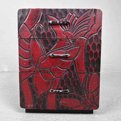 Kamakura Bori Haribako 'Butterfly' Sewing Box, 1980s, Japan.