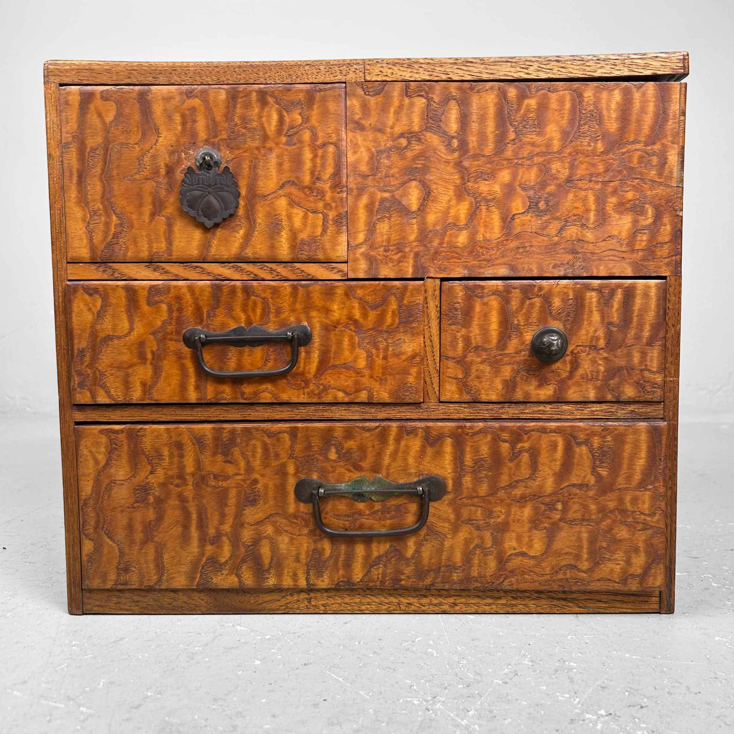Complete Haribako Mulberry Sewing Chest, Taishō Period, Japan.