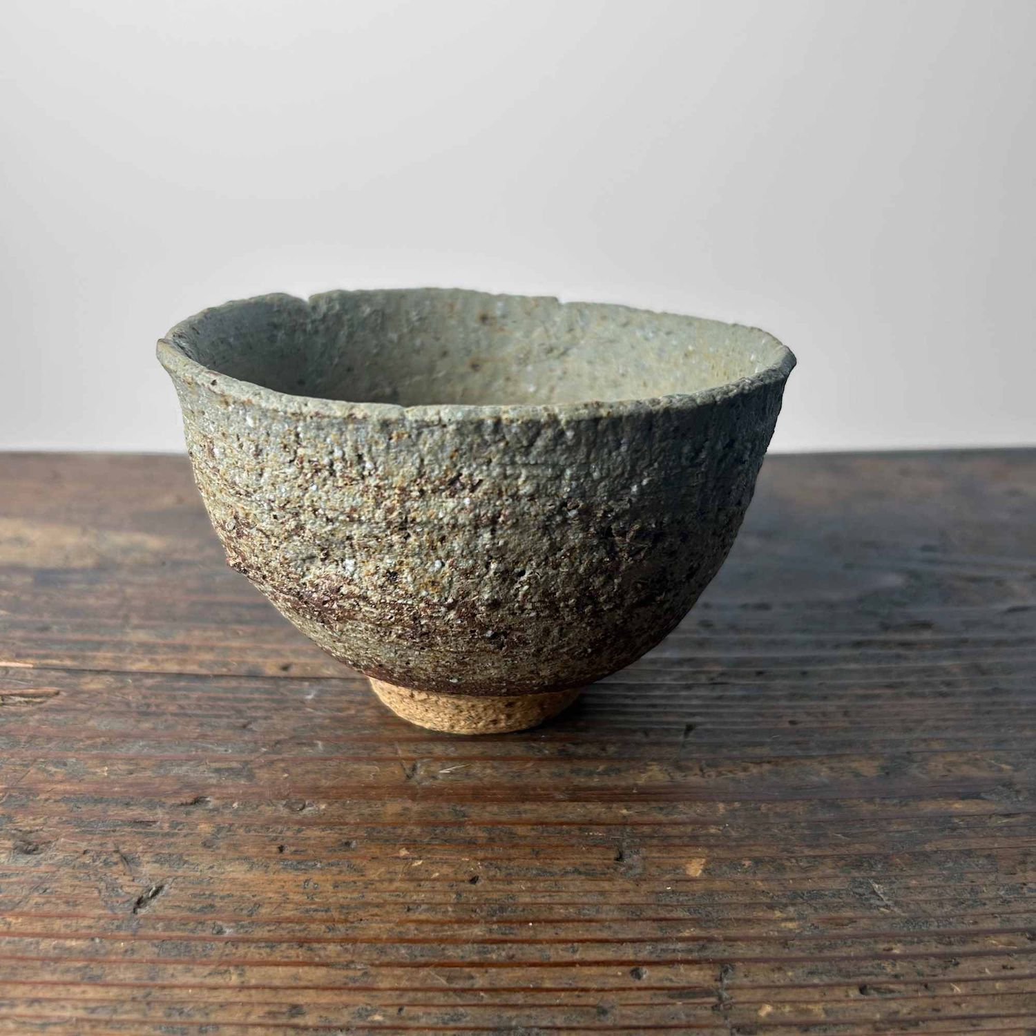 Earthenware Organic Chawan (茶碗), Matcha Bowl, Shōwa Period.