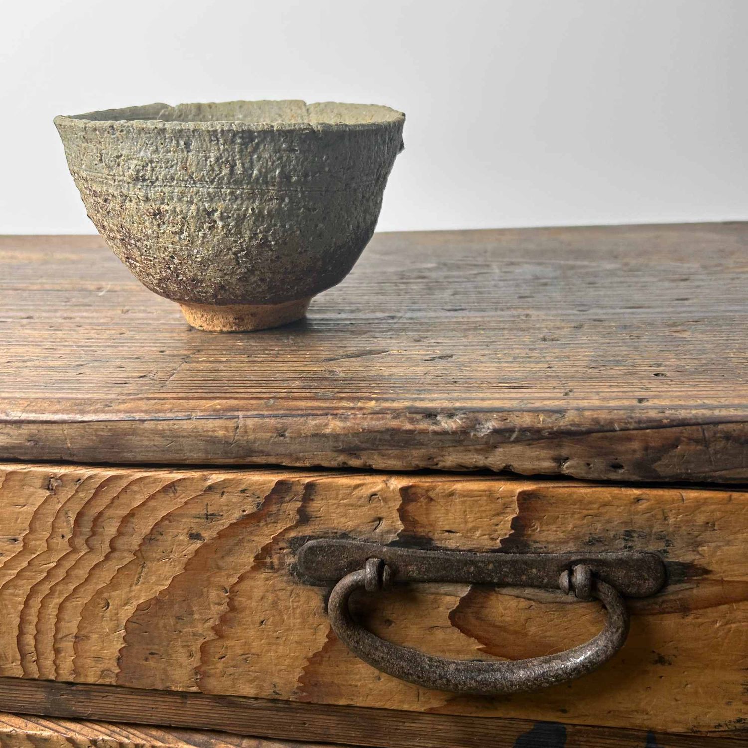 Earthenware Organic Chawan (茶碗), Matcha Bowl, Shōwa Period.