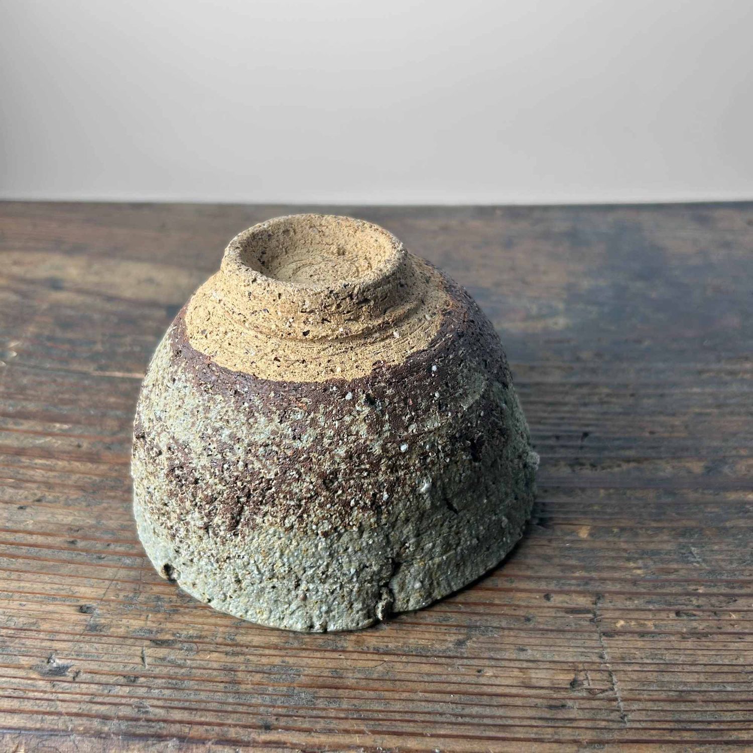 Earthenware Organic Chawan (茶碗), Matcha Bowl, Shōwa Period.