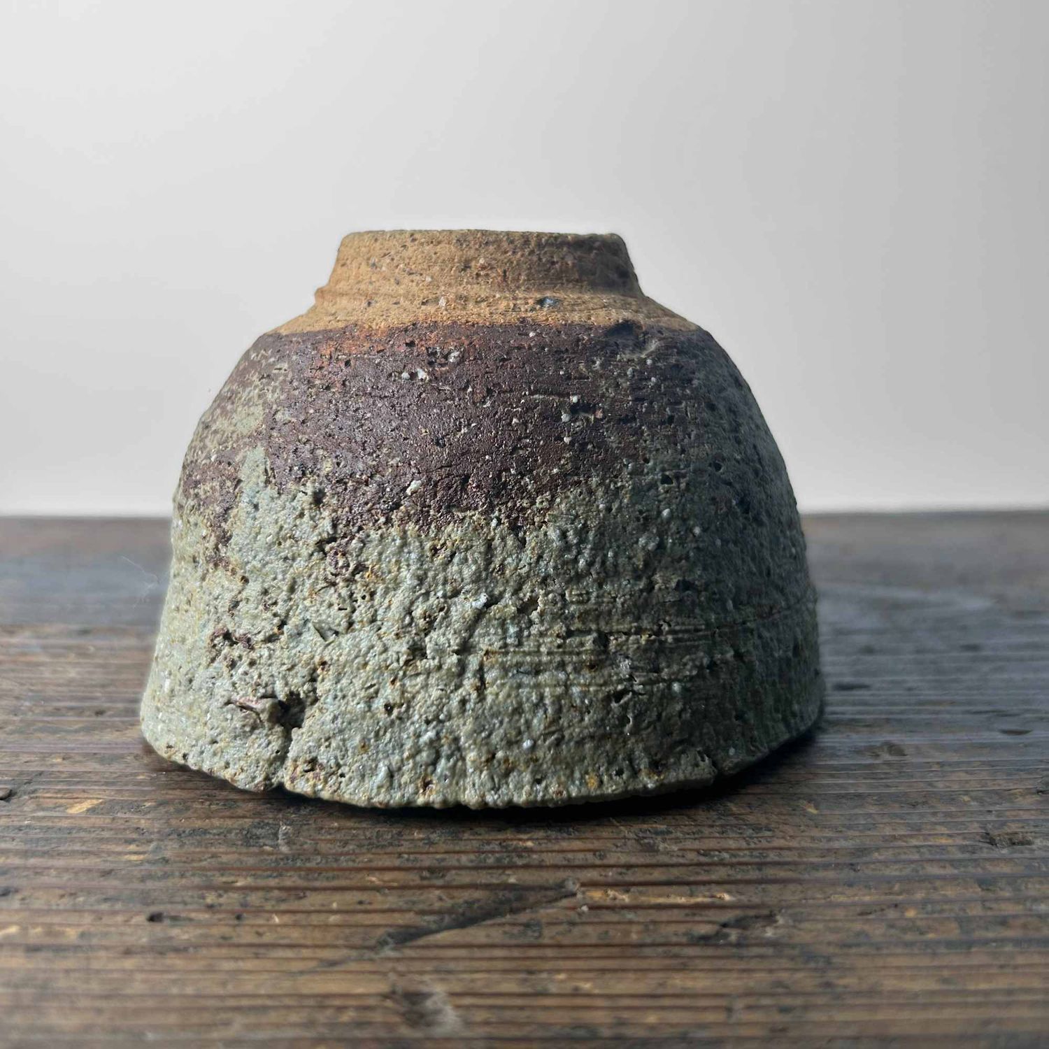 Earthenware Organic Chawan (茶碗), Matcha Bowl, Shōwa Period.