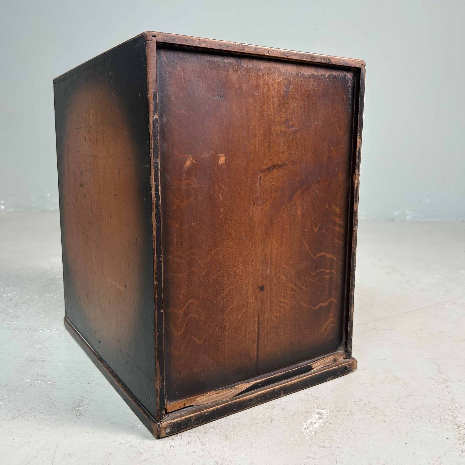 Vintage Burl Wood Filing Cabinet, 1950s, Japan.