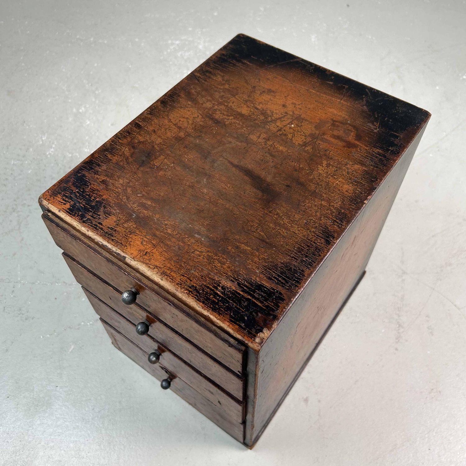 Vintage Burl Wood Filing Cabinet, 1950s, Japan.