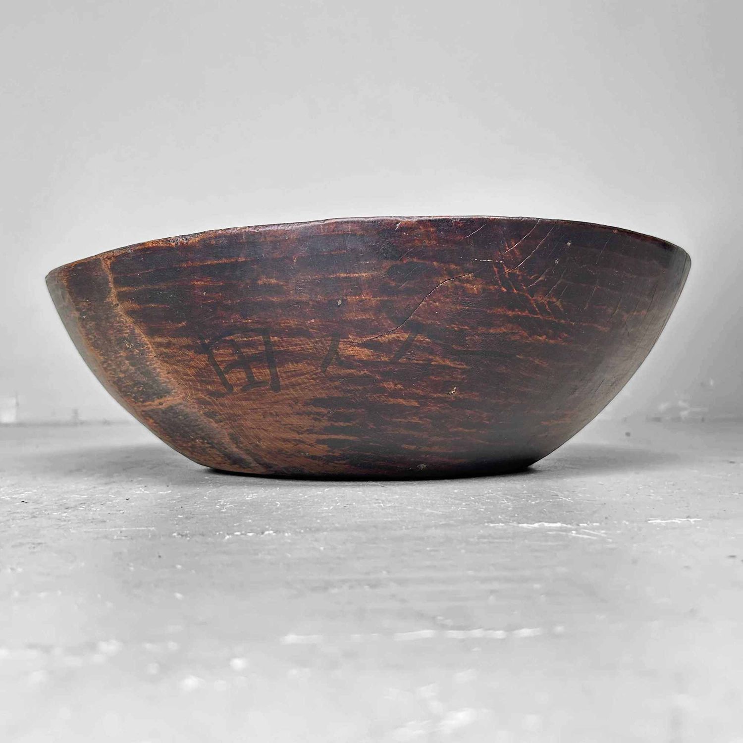 Decoratieve Houten Deegkom, Japan, Taishō-periode.