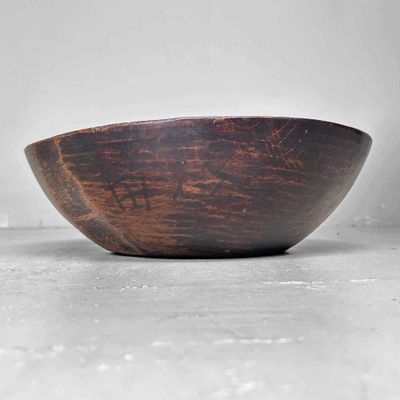 Decoratieve Houten Deegkom, Japan, Taishō-periode.