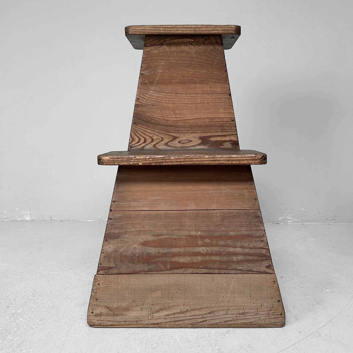 Large Fumidai 踏み台 Wooden Step Stool, Shōwa Period, Japan.