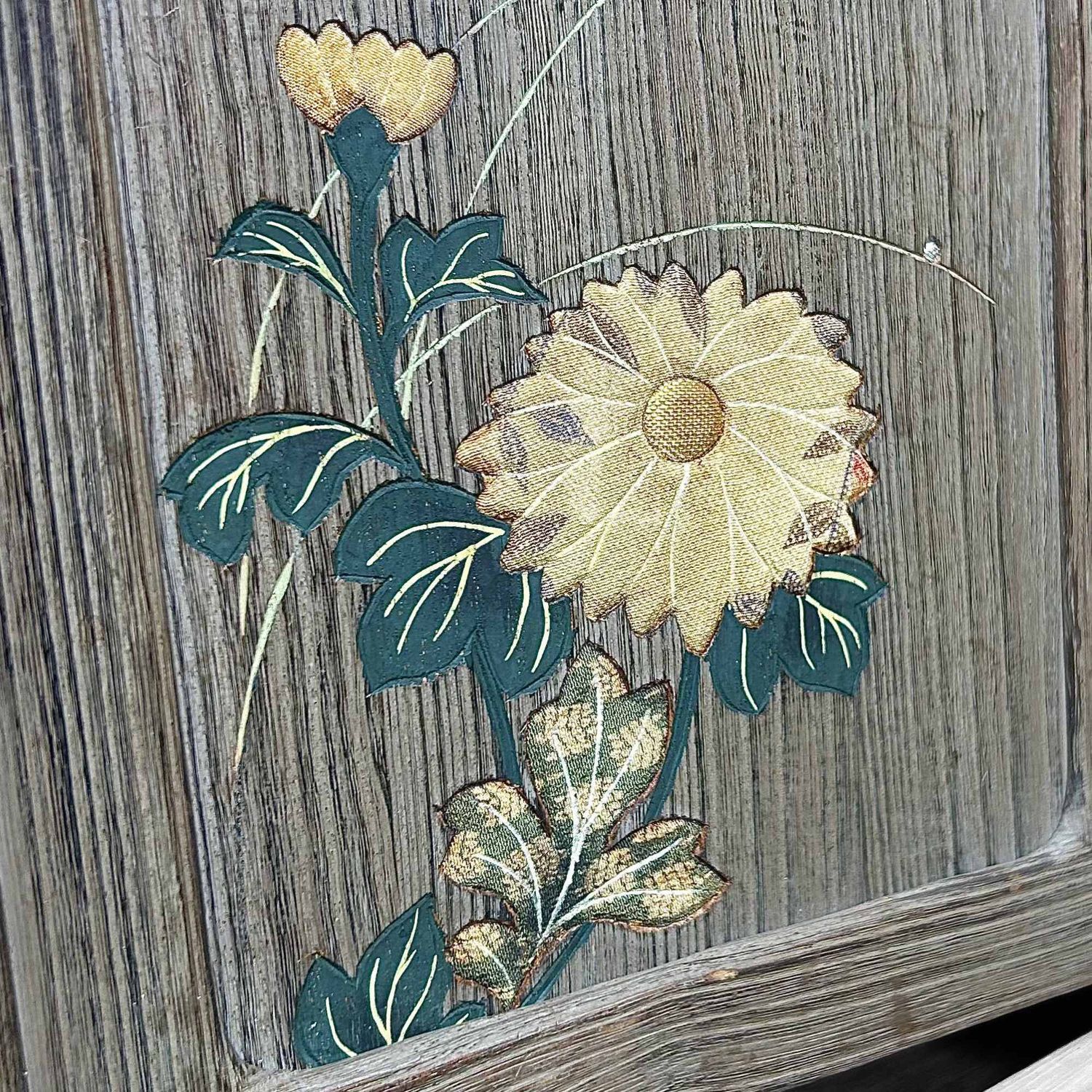 Vintage Tansu Opbergmeubel met Bloemendecor, Japan.