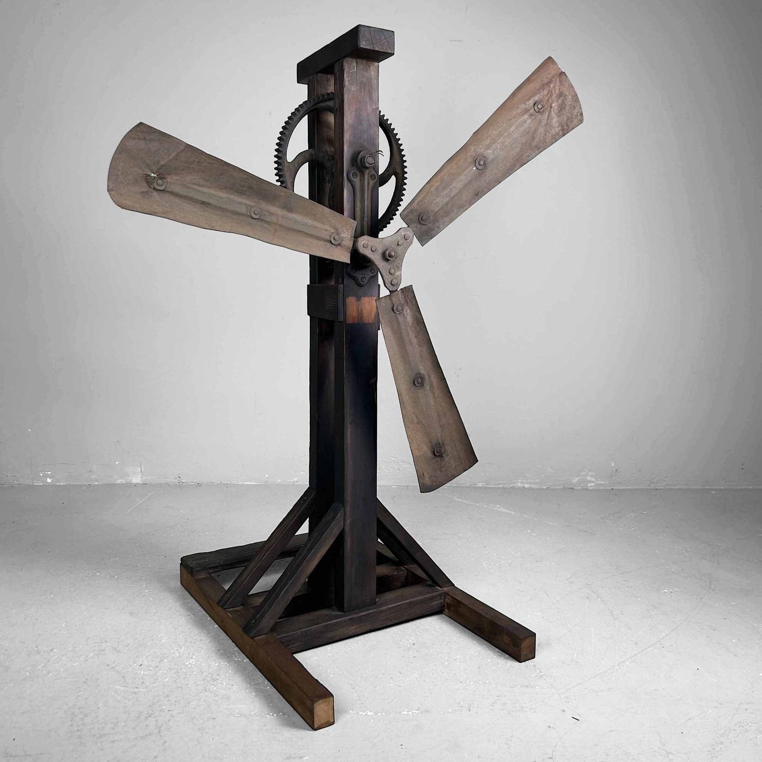 Antique Japanese Rice Windmill, Meiji Period.