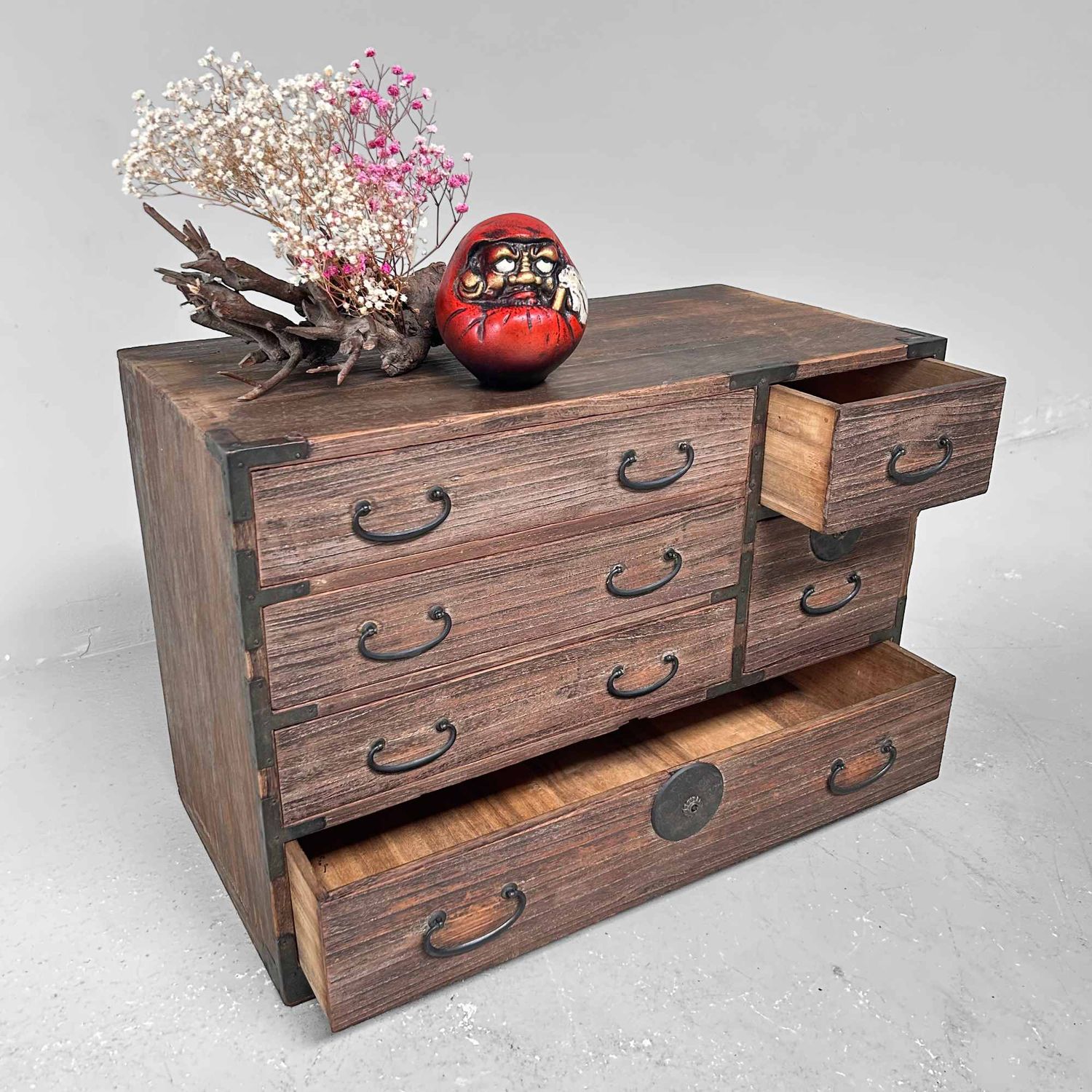 Traditionele Japanse Tansu, Opbergmeubel, Meiji-periode.