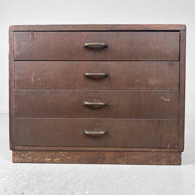 Wooden Archive Drawer Cabinet, 1930s, Japan.