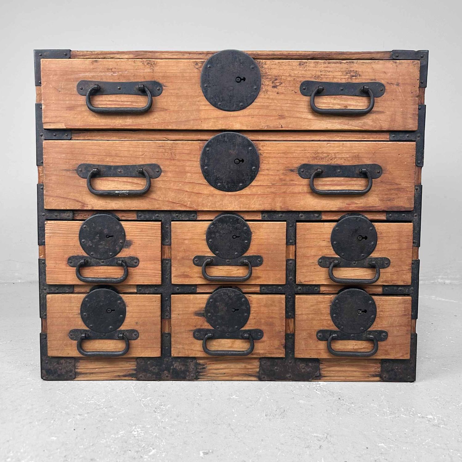 Kleine Japanse Tansu Ladekast, Meiji-periode.