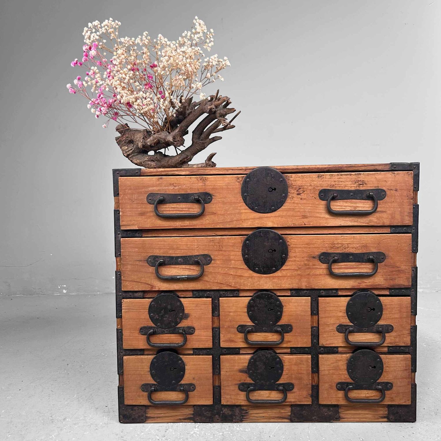 Kleine Japanse Tansu Ladekast, Meiji-periode.
