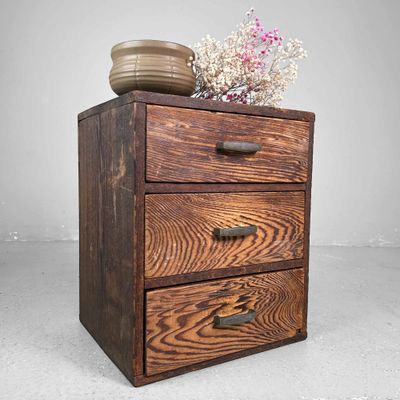 Antique Japanese Wooden Chest of Drawers, Meiji Era.