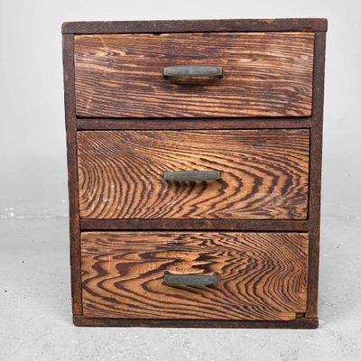 Antique Japanese Wooden Chest of Drawers, Meiji Era.