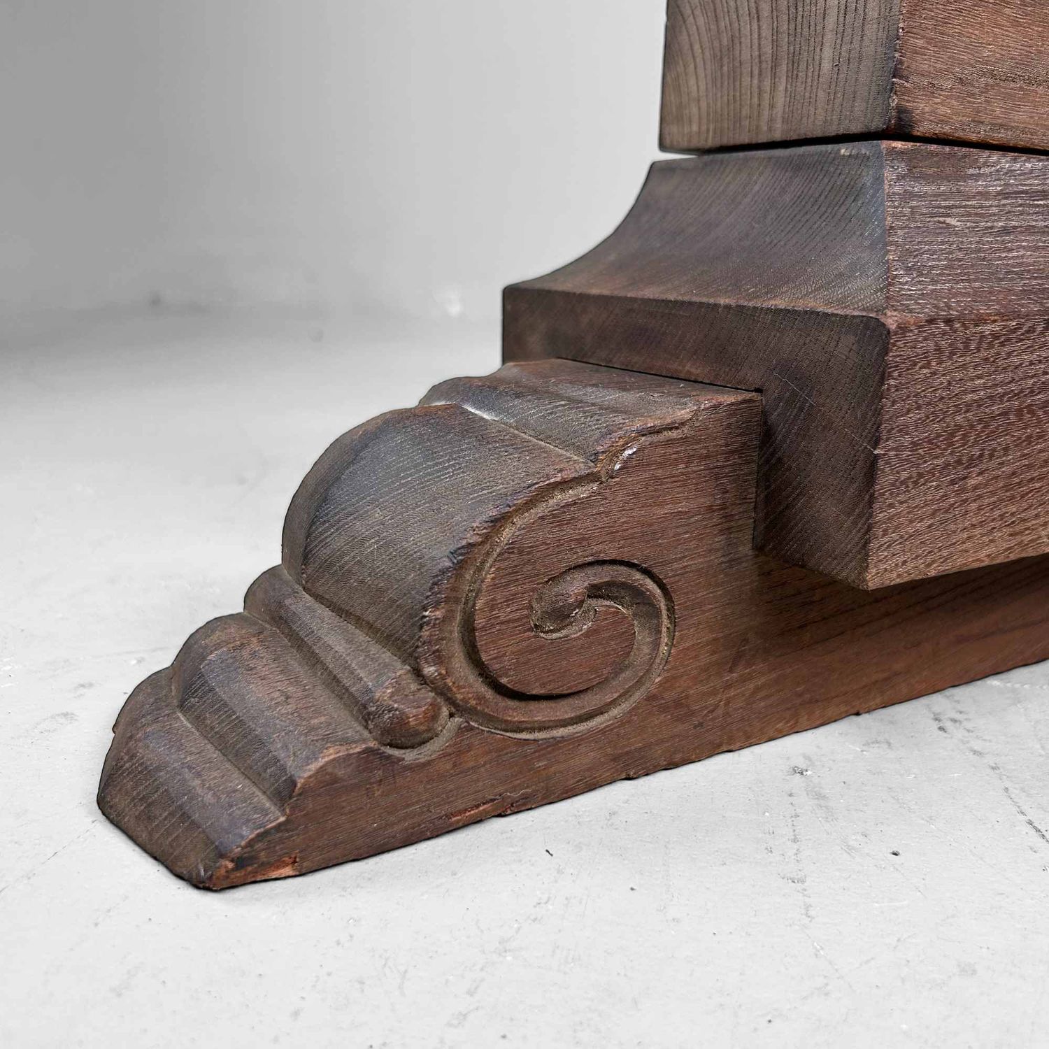 Antique Japanese Wooden Pedestal, Daiza (台座), Meiji Period.