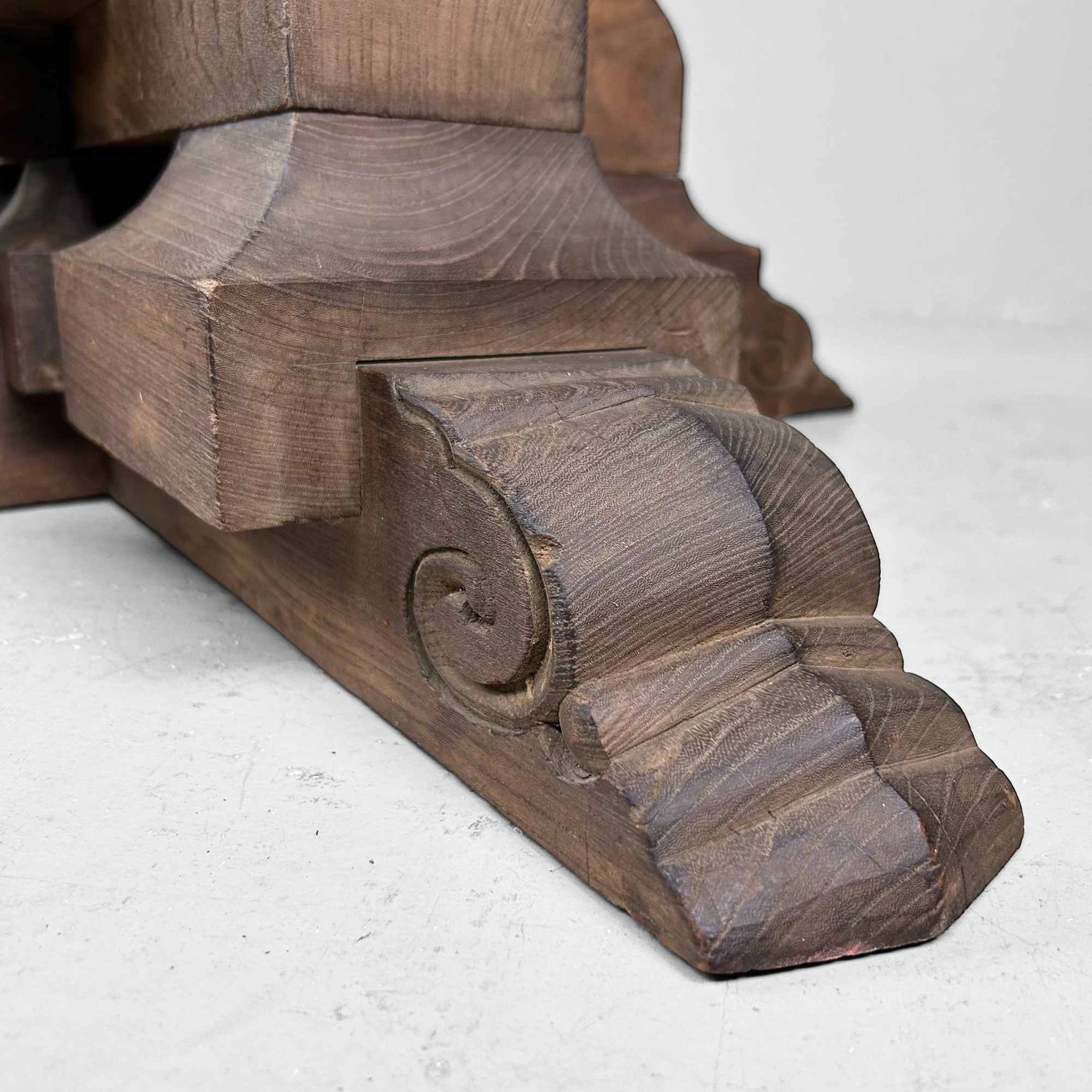 Antique Japanese Wooden Pedestal, Daiza (台座), Meiji Period.