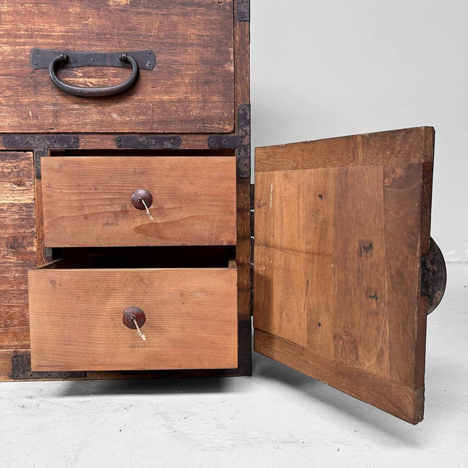 Kannon Biraki Isho Tansu, Traditional Clothing Chest, Meiji Period, Japan.